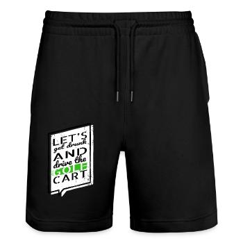 present idea golf ball humor girlsgolfgift - Stanley/Stella Unisex Bio Joggingshorts Trainer  - Schwarz - Vorne - Nik (191cm) & Marisol (170cm)
