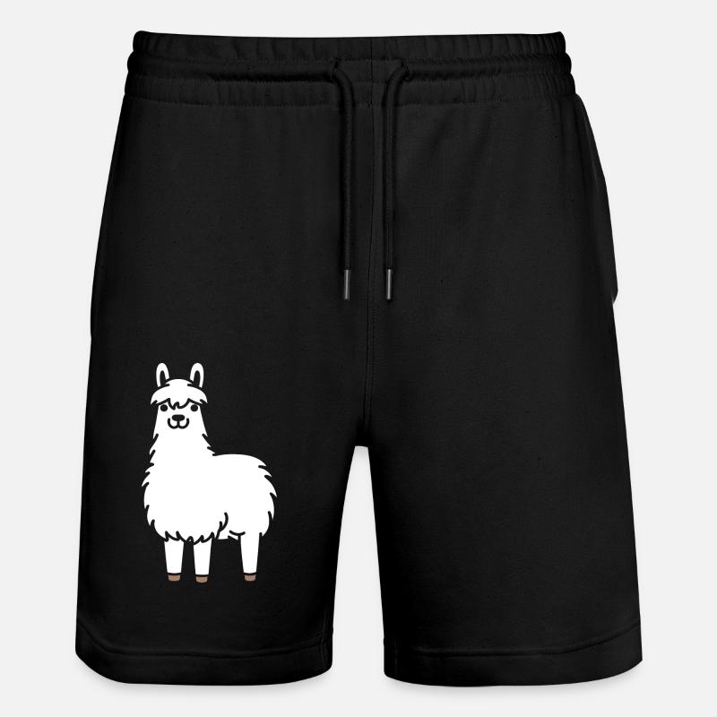 Lama - Stanley/Stella Unisex Bio Joggingshorts Trainer  - Schwarz