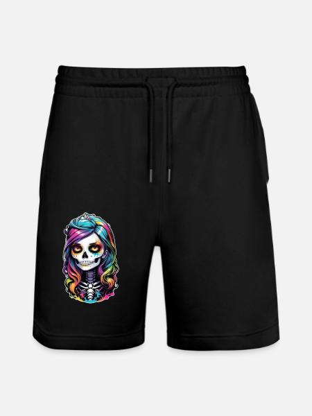 Halloween - Rock & Rainbow - Stanley/Stella Trainer Unisex Organic Jogging Shorts - black