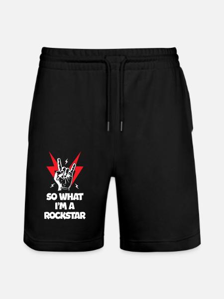 So What I Am Rockstars - Stanley/Stella Trainer Unisex Organic Jogging Shorts - black