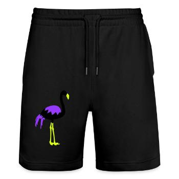 flamingo - Stanley/Stella Unisex Bio Joggingshorts Trainer  - Schwarz - Vorne - Nik (191cm) & Marisol (170cm)