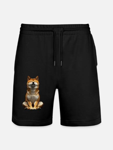 Shiba Inu - Stanley/Stella Unisex Bio Joggingshorts Trainer  - Schwarz