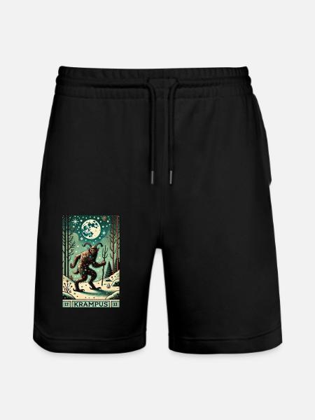 Krampus - Stanley/Stella Trainer Unisex Organic Jogging Shorts - black