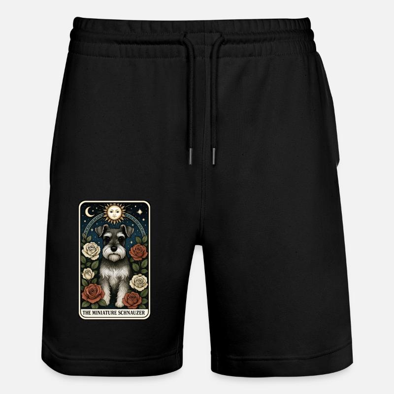 Zwergschnauzer - Stanley/Stella Unisex Bio Joggingshorts Trainer  - Schwarz