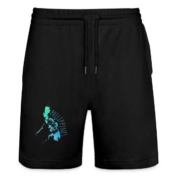 Philippines - Stanley/Stella Unisex Bio Joggingshorts Trainer  - Schwarz - Vorne - Nik (191cm) & Marisol (170cm)