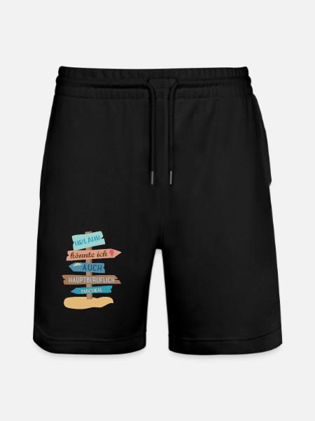 Urlaub - Stanley/Stella Unisex Bio Joggingshorts Trainer  - Schwarz