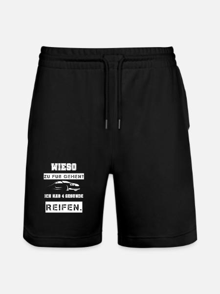 Auto Spruch cool - Stanley/Stella Unisex Bio Joggingshorts Trainer - Schwarz