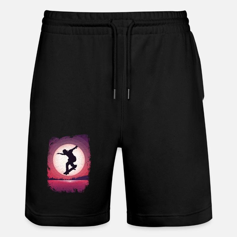 SK8R | | lune | de skateboard Patinage - Short de jogging bio TRAINER Stanley/Stella unisexe - noir