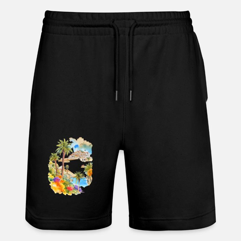 Vacances aux îles Canaries - Short de jogging bio TRAINER Stanley/Stella unisexe - noir
