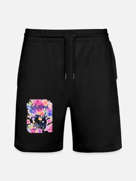 bloom and grow - Stanley/Stella Unisex Bio Joggingshorts Trainer - Schwarz