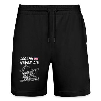 La légende de Landy ne meurt jamais - Short de jogging bio TRAINER Stanley/Stella unisexe - noir - Devant - Nik (191cm) & Marisol (170cm)