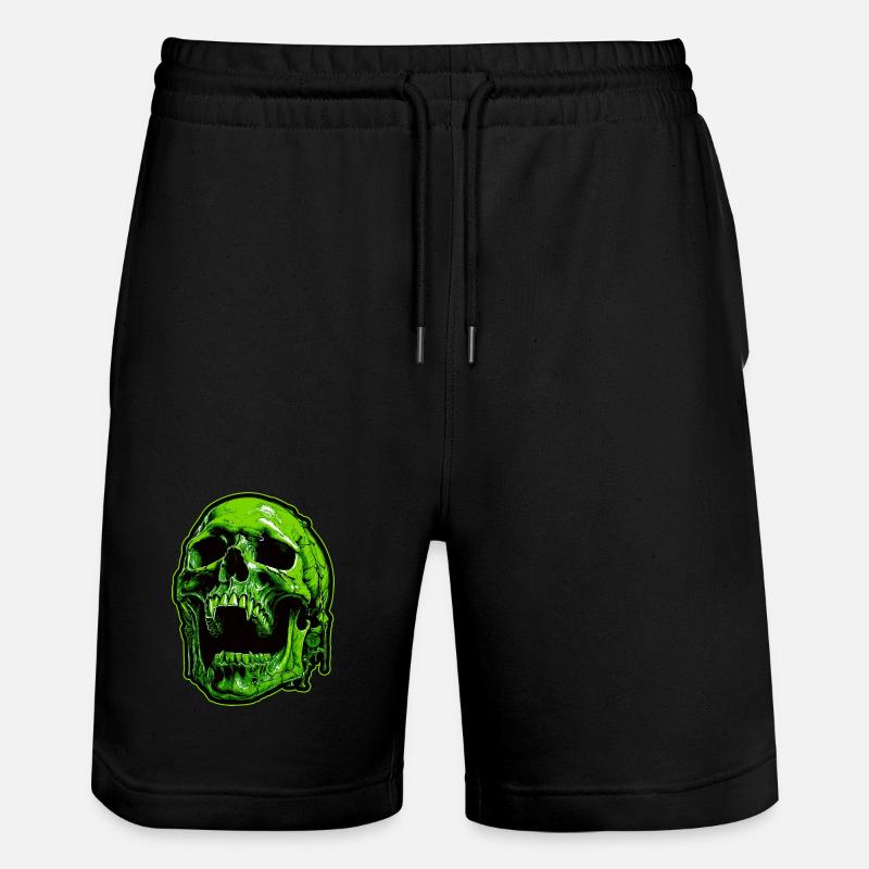 Crâne de vampire vert - Short de jogging bio TRAINER Stanley/Stella unisexe - noir