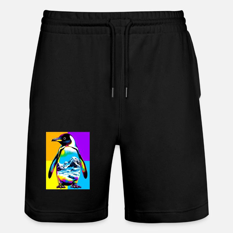 Pinguin - Stanley/Stella Unisex Bio Joggingshorts Trainer  - Schwarz