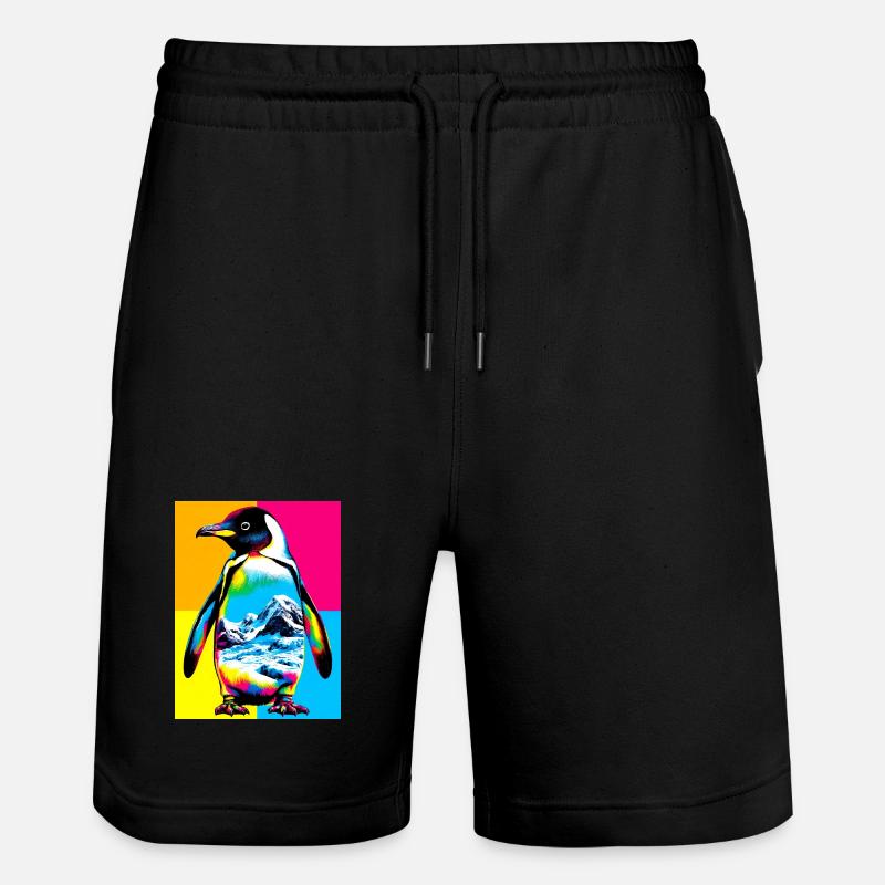 Pinguin - Stanley/Stella Unisex Bio Joggingshorts Trainer  - Schwarz