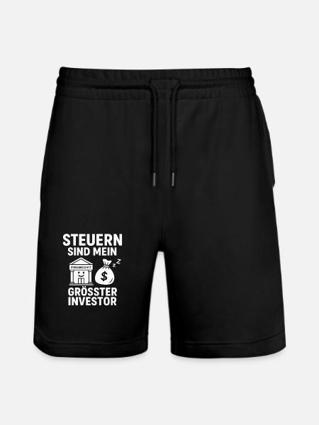 Taxes as the largest investor - Stanley/Stella Trainer Unisex Organic Jogging Shorts - black