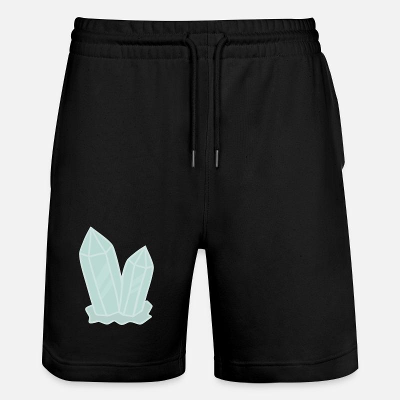 Illustration de géode d’amas de cristal - Short de jogging bio TRAINER Stanley/Stella unisexe - noir