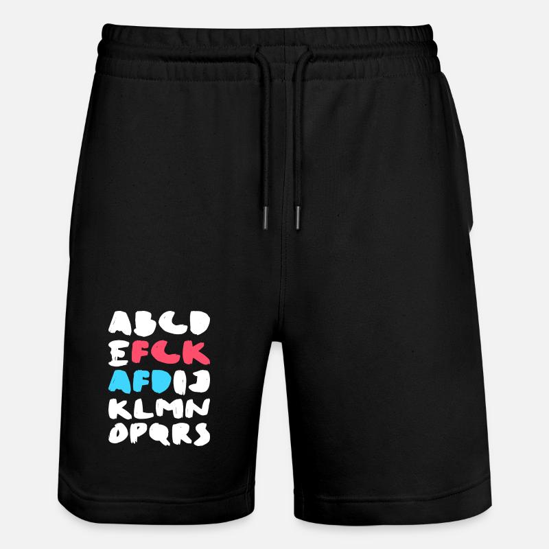 FCK AFD | Political Statement Design - Stanley/Stella Trainer Unisex Organic Jogging Shorts - black