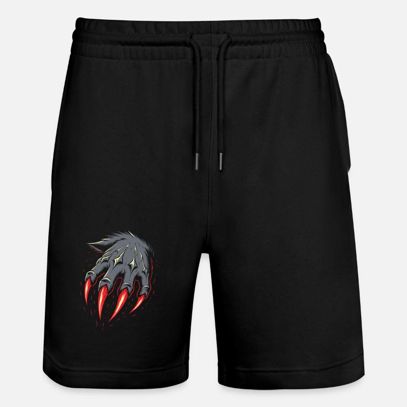Costume de loup-garou Griffes Halloween - Short de jogging bio TRAINER Stanley/Stella unisexe - noir