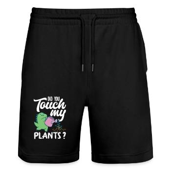 Cadeaux pour les jardins et les amoureux des plantes - Short de jogging bio TRAINER Stanley/Stella unisexe - noir - Devant - Nik (191cm) & Marisol (170cm)