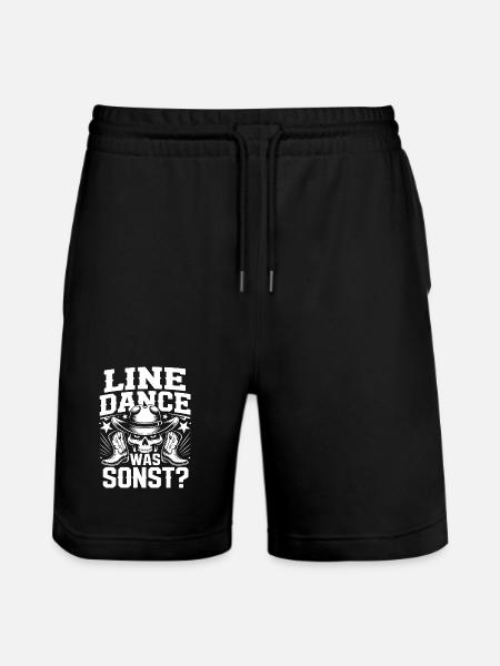 Line Dance Skull Cowboy - Stanley/Stella Trainer Unisex Organic Jogging Shorts - black