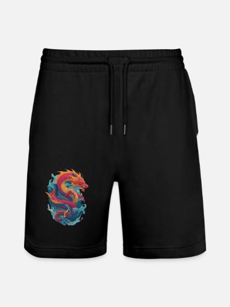 Dragon - Stanley/Stella Trainer Unisex Organic Jogging Shorts - black