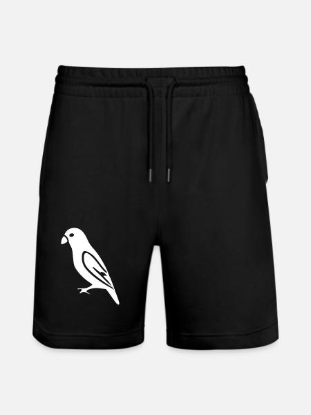 Bird White Gift Nature Lover - Stanley/Stella Trainer Unisex Organic Jogging Shorts - black