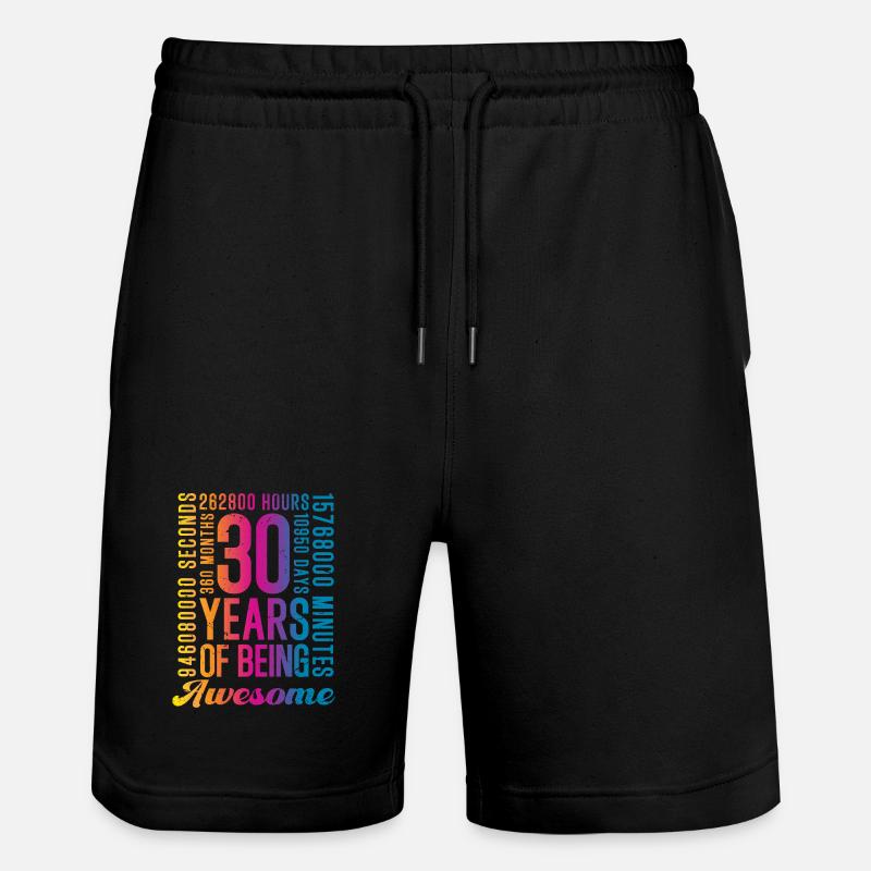 30 ans d’anniversaire - Short de jogging bio TRAINER Stanley/Stella unisexe - noir