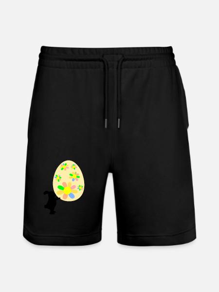 Osterhase Hase Ostergeschenke Ostereier - Stanley/Stella Unisex Bio Joggingshorts Trainer - Schwarz