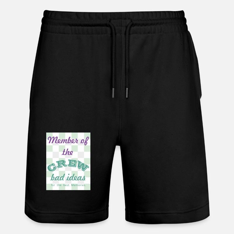Membre d’équipage : Mauvaises idées - Short de jogging bio TRAINER Stanley/Stella unisexe - noir