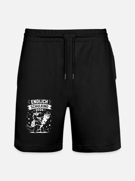 Endlich Schulkind 2026 - Stanley/Stella Unisex Bio Joggingshorts Trainer - Schwarz