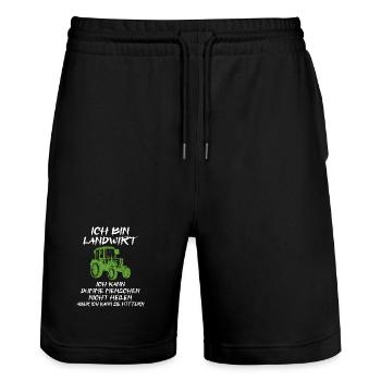 Traktor Bauer Landwirt Beruf Sprüche Geschenk - Short de jogging bio TRAINER Stanley/Stella unisexe - noir - Devant - Nik (191cm) & Marisol (170cm)