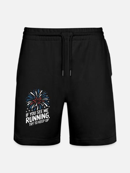 Pyrotechnics Fireworks Pyrotechnics - Stanley/Stella Trainer Unisex Organic Jogging Shorts - black