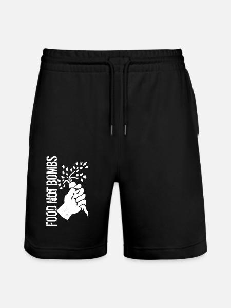 Food not Bombs - Stanley/Stella Trainer Unisex Organic Jogging Shorts - black