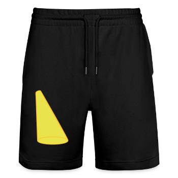 Conception de scène light cone spotlight - Short de jogging bio TRAINER Stanley/Stella unisexe - noir - Devant - Nik (191cm) & Marisol (170cm)