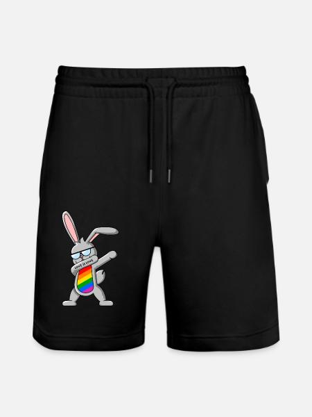 Gay Pride Dab Dance Bunny - Short de jogging bio TRAINER Stanley/Stella unisexe - noir
