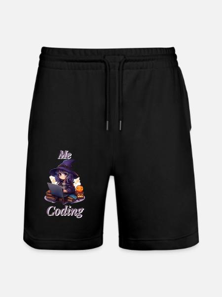 "WitchCode: Anime-Inspired Design" - Stanley/Stella Unisex Bio Joggingshorts Trainer - Schwarz
