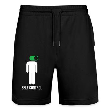 Funny Saying Funny Humor Gift Idea - Stanley/Stella Trainer Unisex Organic Jogging Shorts - black - Front - Nik (191cm) & Marisol (170cm)
