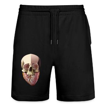 head and heart - Stanley/Stella Unisex Bio Joggingshorts Trainer  - Schwarz - Vorne - Nik (191cm) & Marisol (170cm)
