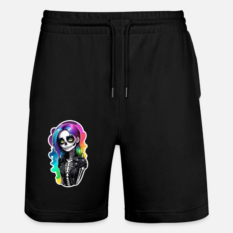 Halloween - Rock & Regenbogen - Stanley/Stella Unisex Bio Joggingshorts Trainer  - Schwarz