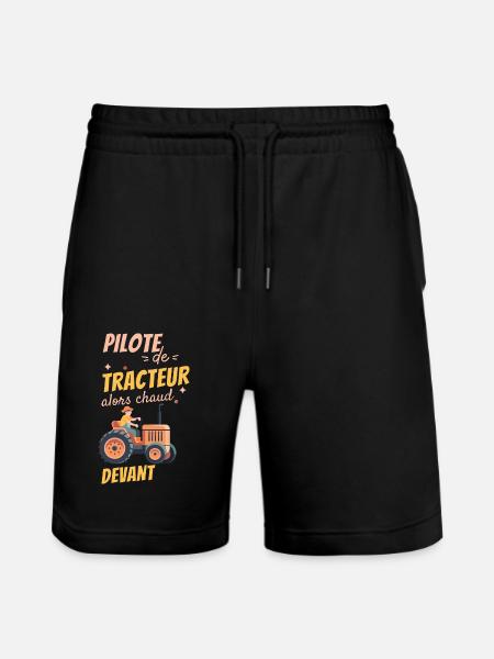 Tractor Driver - Stanley/Stella Trainer Unisex Organic Jogging Shorts - black