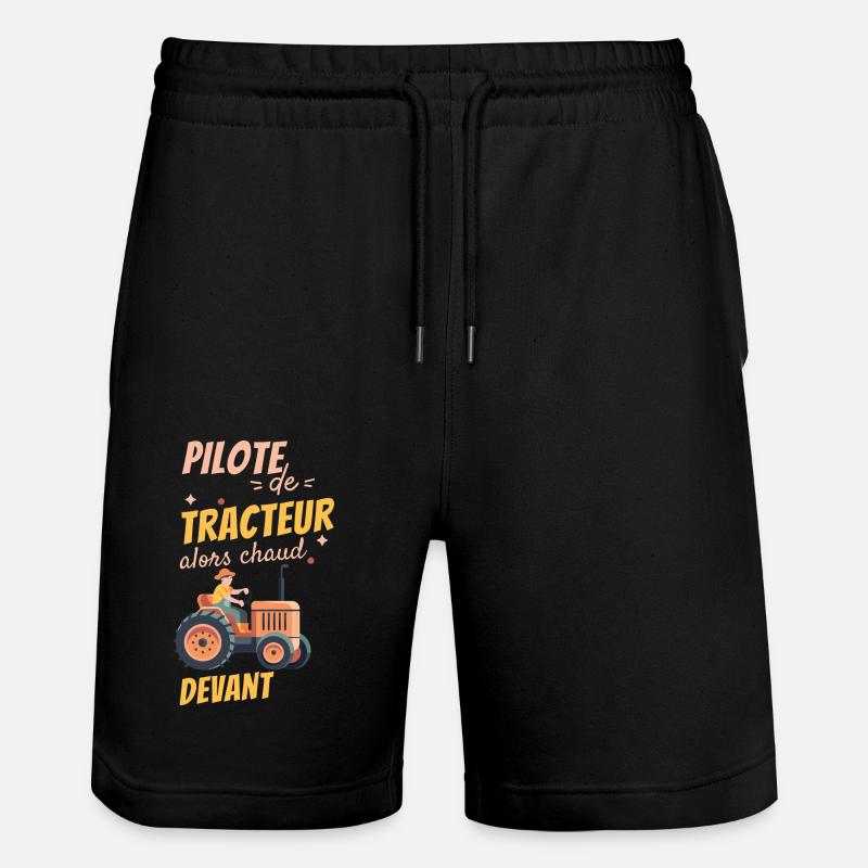 Traktorist - Stanley/Stella Unisex Bio Joggingshorts Trainer  - Schwarz