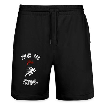 J'peux pas j'ai Running - Short de jogging bio TRAINER Stanley/Stella unisexe - noir - Devant - Nik (191cm) & Marisol (170cm)