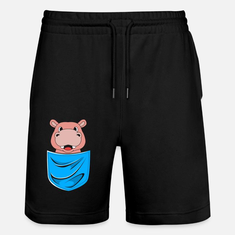 Hippopotame - Short de jogging bio TRAINER Stanley/Stella unisexe - noir