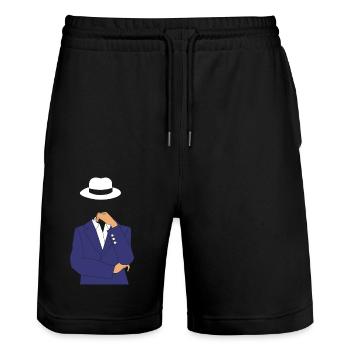 Cybersecurity Cyber Programmierer Hacker - Stanley/Stella Unisex Bio Joggingshorts Trainer  - Schwarz - Vorne - Nik (191cm) & Marisol (170cm)