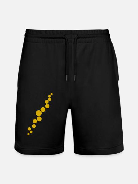 Gold diagonal - Stanley/Stella Trainer Unisex Organic Jogging Shorts - black