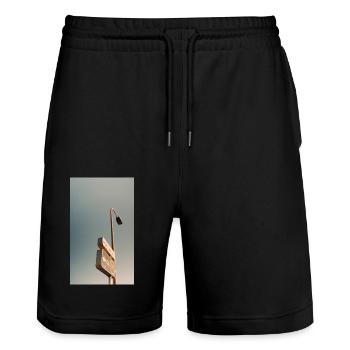 shield - Stanley/Stella Trainer Unisex Organic Jogging Shorts - black - Front - Nik (191cm) & Marisol (170cm)