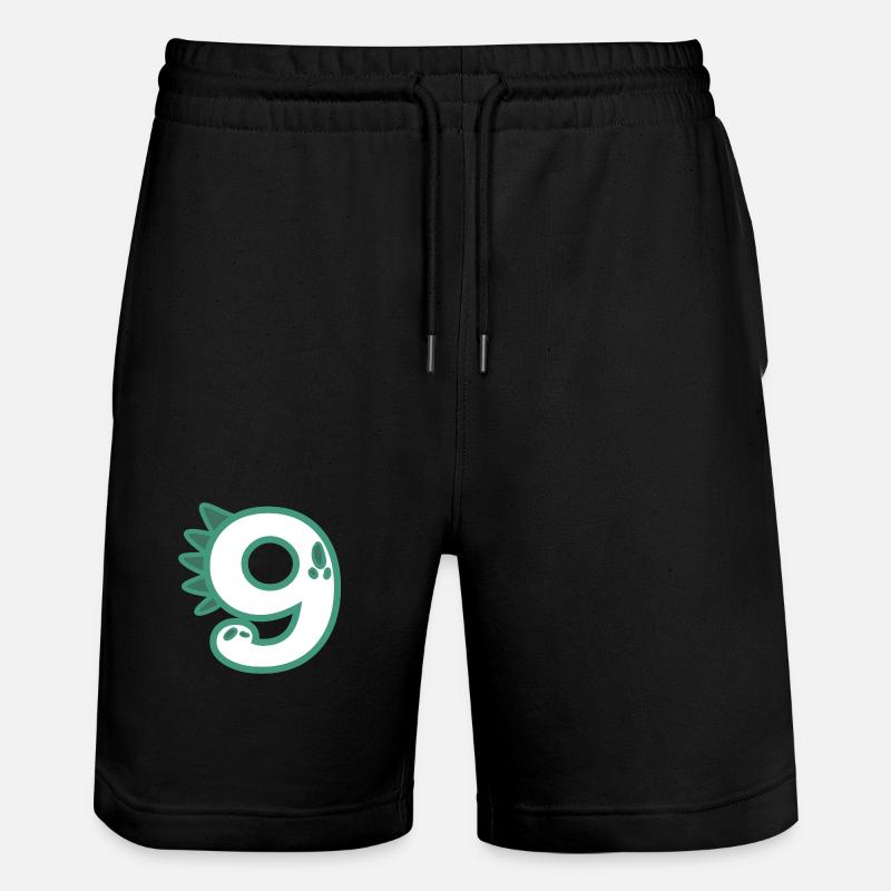 Zahl 9 - Stanley/Stella Unisex Bio Joggingshorts Trainer  - Schwarz