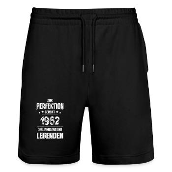 Legenden 1962 - Stanley/Stella Unisex Bio Joggingshorts Trainer  - Schwarz - Vorne - Nik (191cm) & Marisol (170cm)