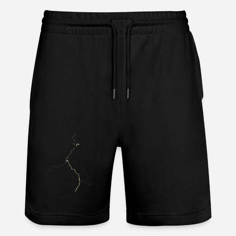 Veines dorées sur noir - Short de jogging bio TRAINER Stanley/Stella unisexe - noir