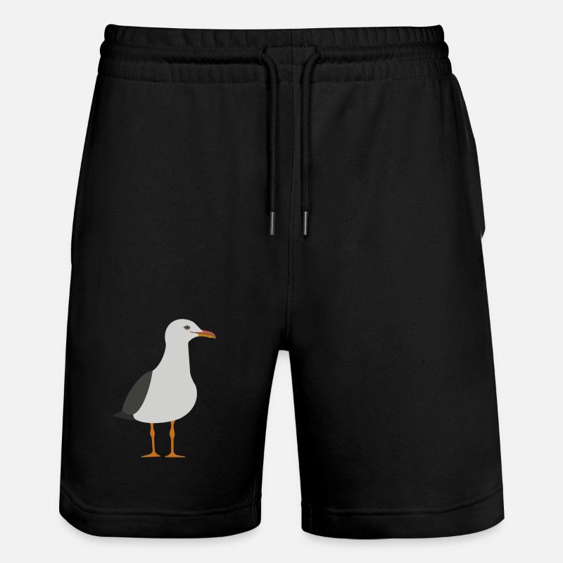 Möwe - Stanley/Stella Unisex Bio Joggingshorts Trainer - Schwarz